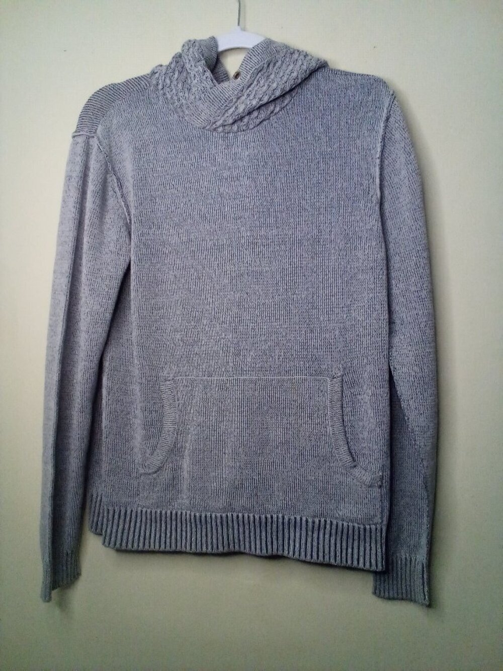 Retrofit Sweater Hoodie Men M Hood pocket Long Sleeve Gray